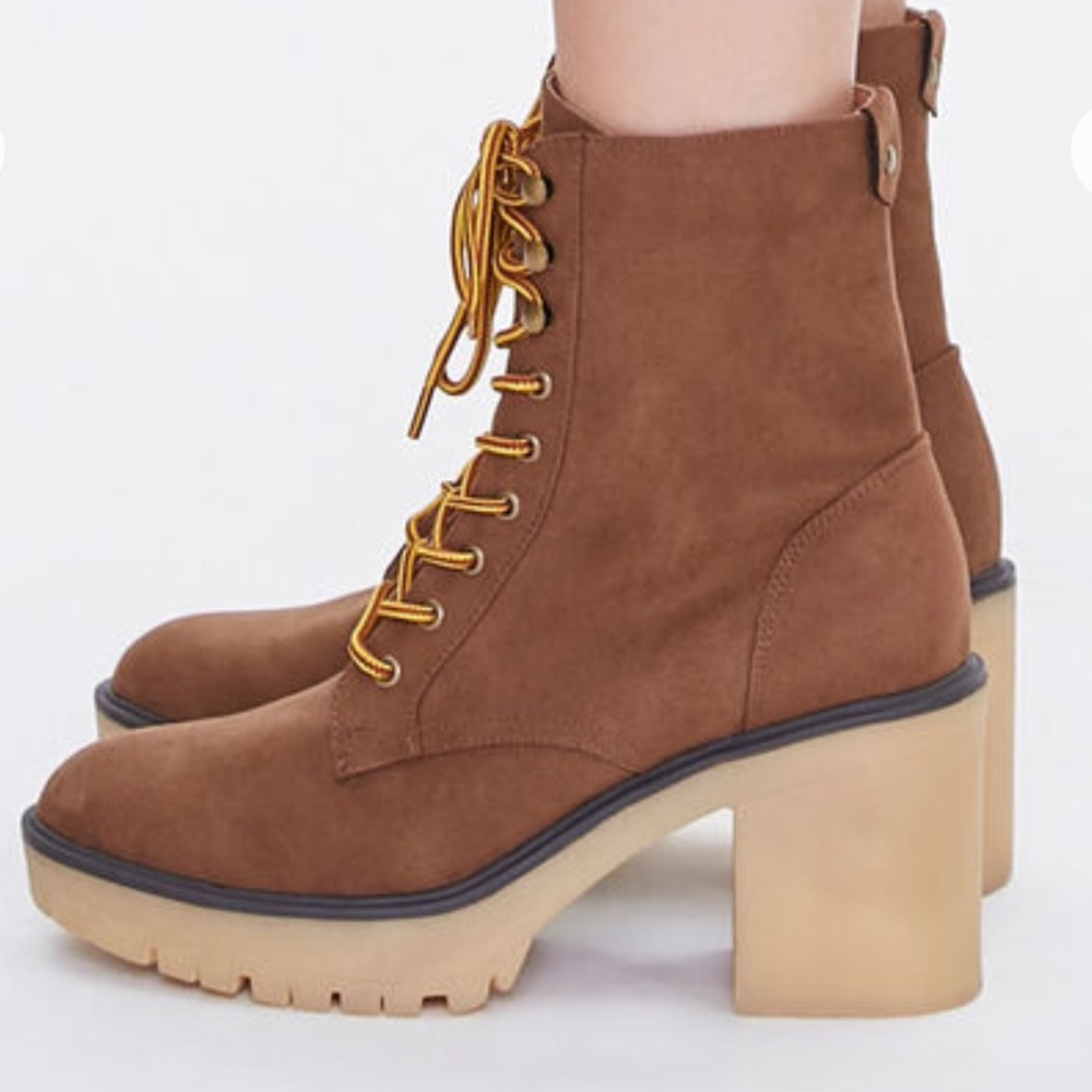 Forever 21 lace up booties